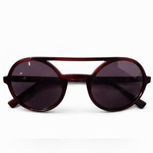 Derek Lam Round Sunglasses - Red Havana with Case and Dust Bag